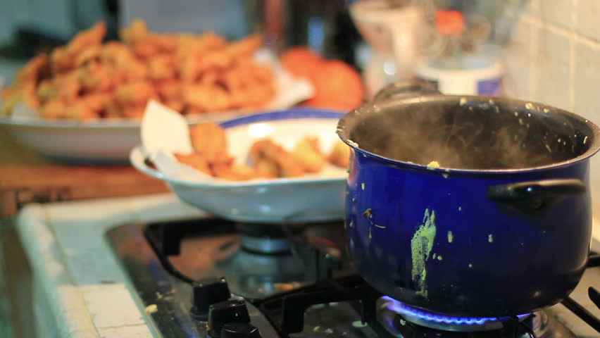 Expert cook fry bread and vegetables - Fried