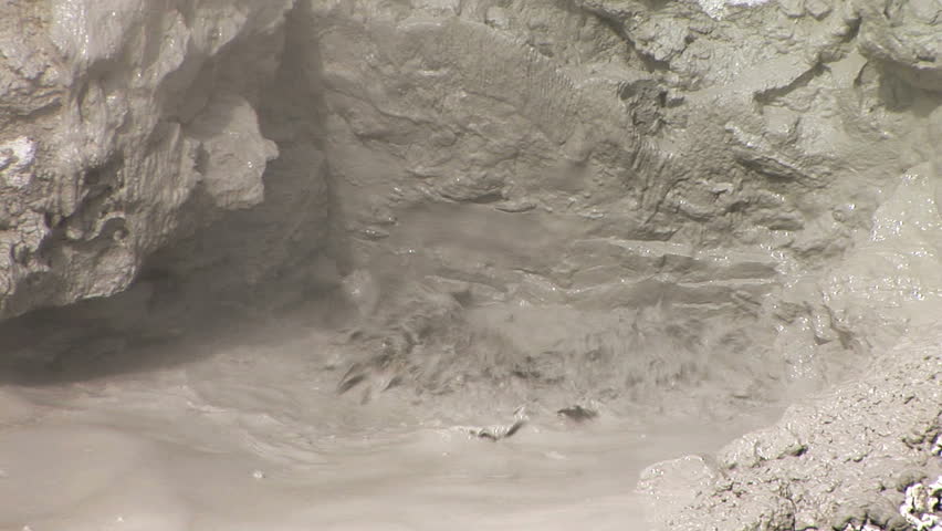 Yellowstone Mudpot, Bubbling Mud Volcano in Yellowstone National Park