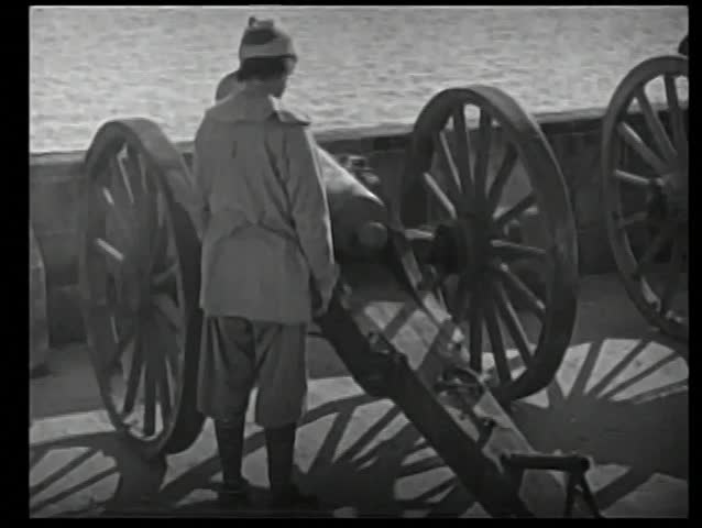 Cannon shooting