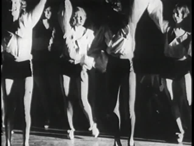 Group of female dancers tap dancing