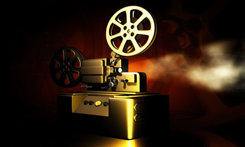 footage of a vintage projector