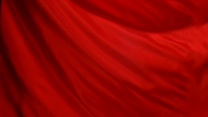 Flowing red velvet cloth