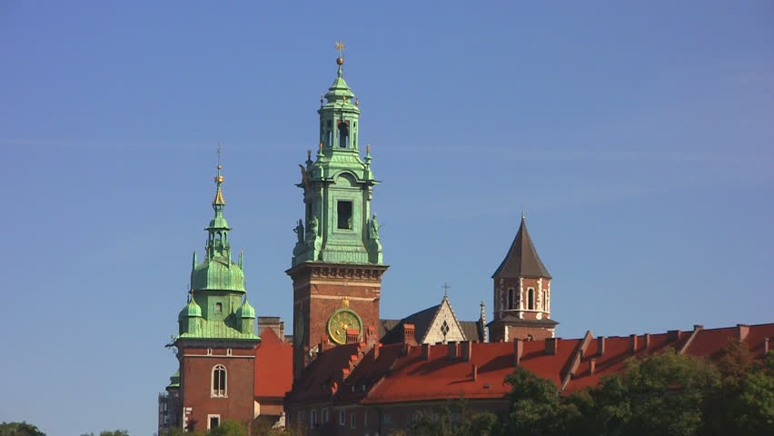 Wawel Royal Castle at Vistula River, skyline, Krakow, Poland