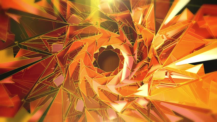 Abstract Background - Triangle - Orange - 1