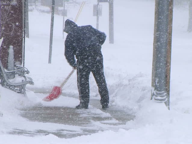 Man Shoveling Snow 
