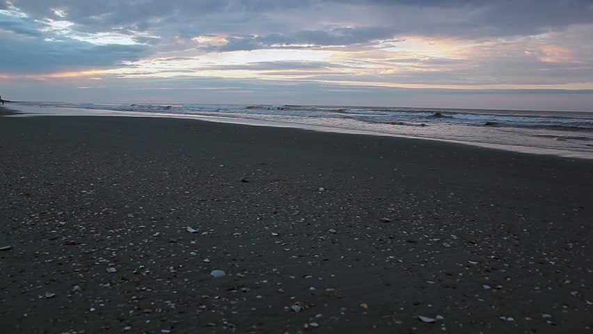Start of a beautiful day as dawn begins at beach - HD - 1920x1080