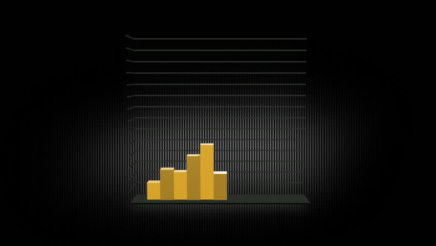 12 3D bars growing over time . GOLD