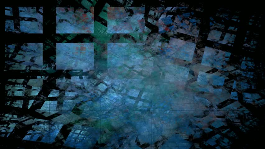 blue black lattice background, seamless loop animated fractal