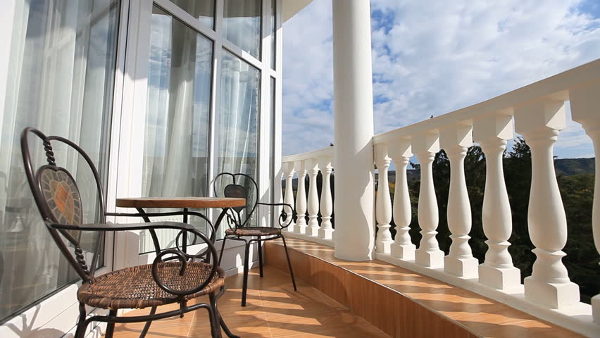 Balcony at the hotel with excellent views