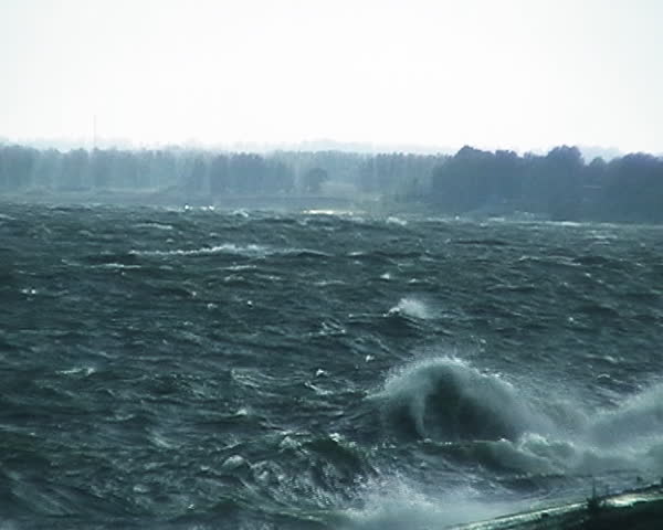 Storm. Raw waves, ugly wind.