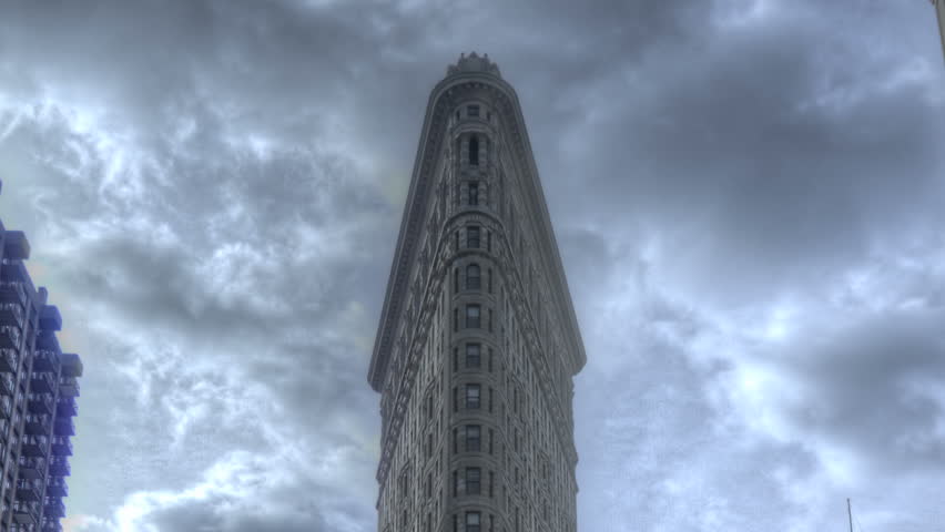 NEW YORK CITY - Feb 12: HDR Timelapse of the Crossing at Flatiron Building at daytime on February 12, 2012 in New York City, USA. 
