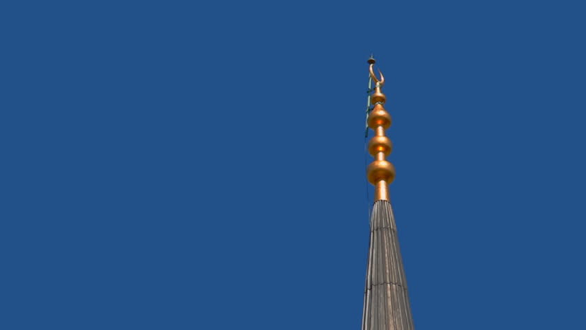 Detail of Blue mosque in Istanbul, Sultanahmet park. The biggest mosque in Istanbul of Sultan Ahmed (Ottoman Empire).