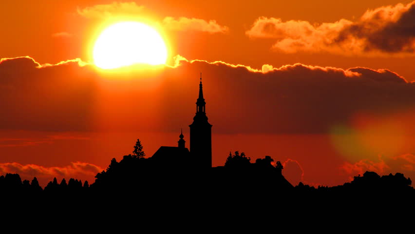 Lake Bled, or Blejsko jezero, is a glacial lake in the Julian Alps in northwestern Slovenia, near the town of Bled. The main building is the Pilgrimage Church of the Assumption of Mary. 

