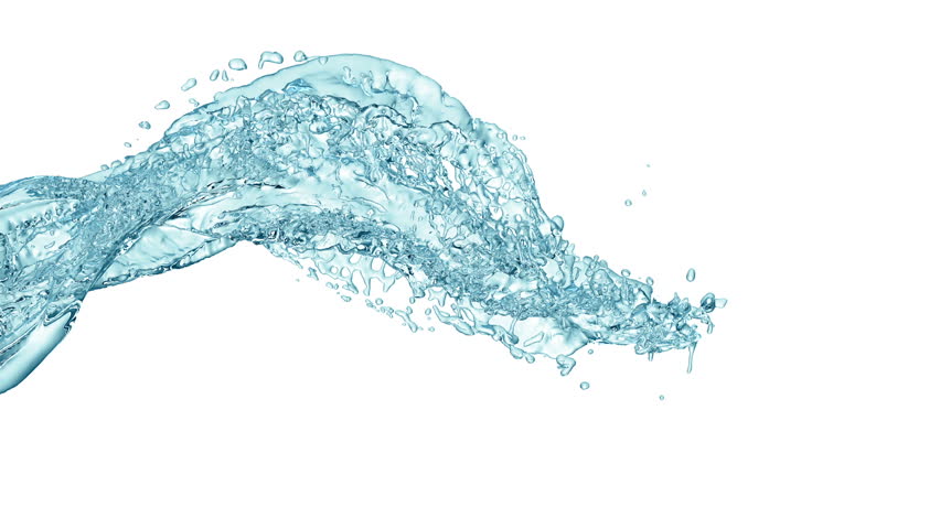 Slow motion flowing water with mask