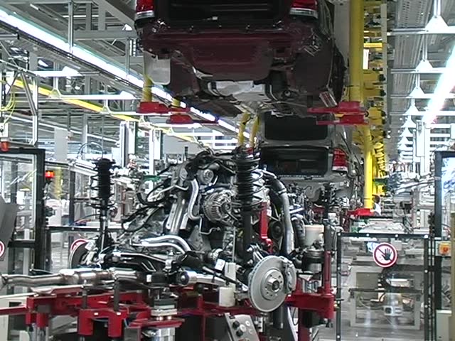 car factory, assembly belt