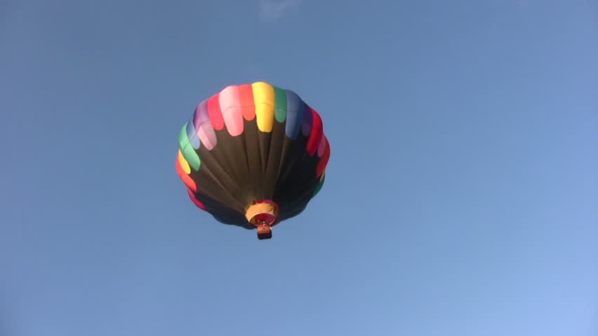 hot air balloon soaring