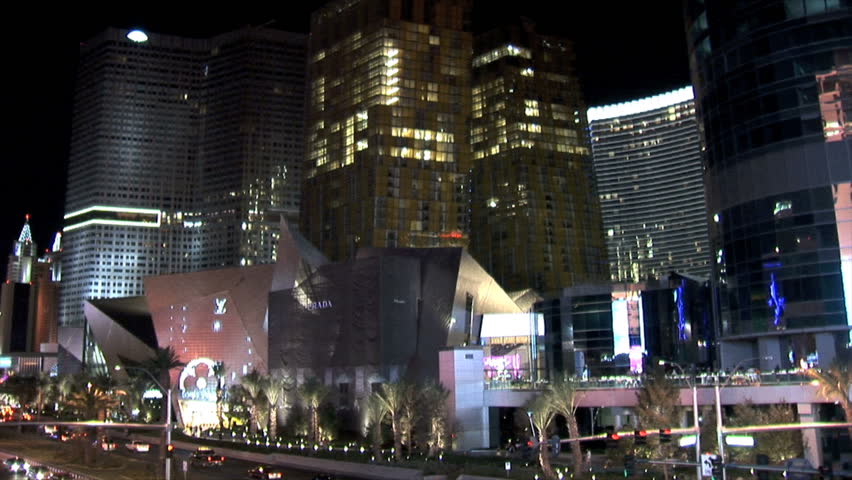 LAS VEGAS, NEVADA - CIRCA 2010: Upscale retailers Prada and Louis Vuitton