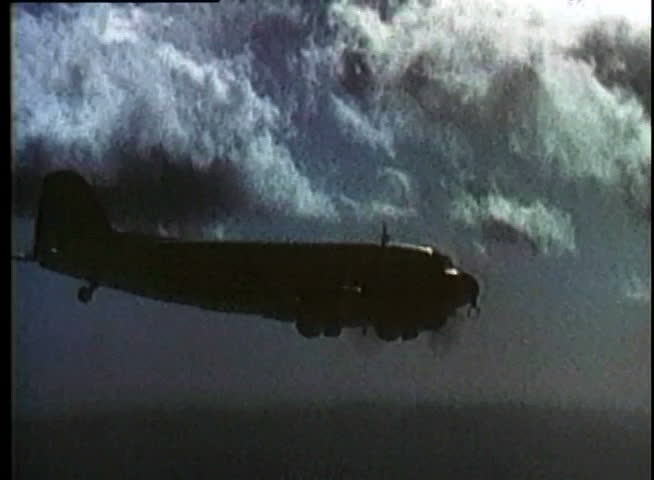 Soldier parachuting from military plane