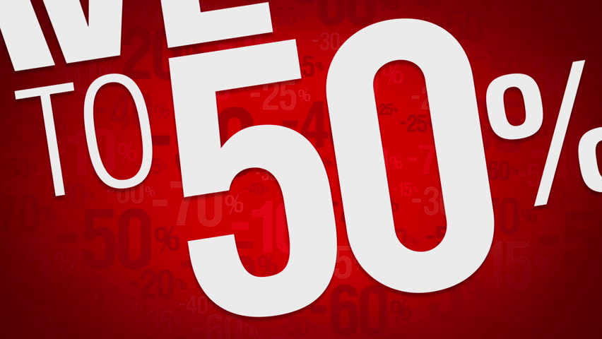 Super sale words background loop, with percent discount pattern.