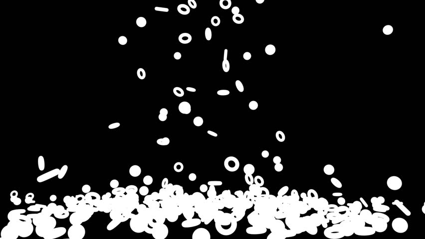 Colorful Objects Falling and Summer Time text, Alpha