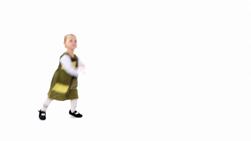 Dancing child-swan lake. Video clip shows a little ballerina. Engaging dance. High Key shot. Clip ID: Julia3_HD