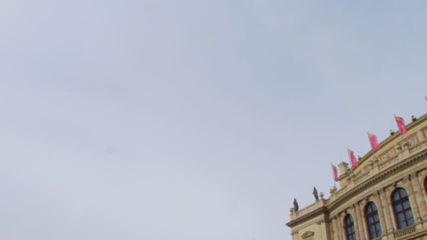 WIDE SHOT, PAN on Opera Prague Czech Republic