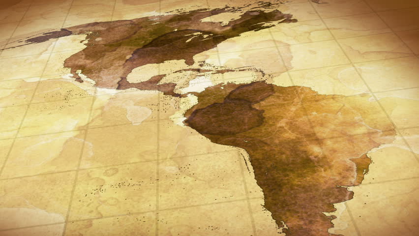 grunge stained map of the world. computer generated seamless loop motion background
