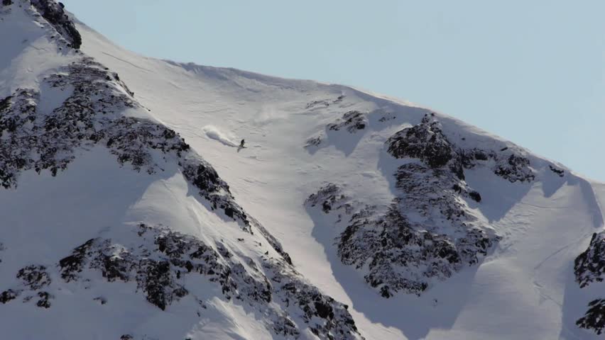 Free-ride skiing in the big mountains.