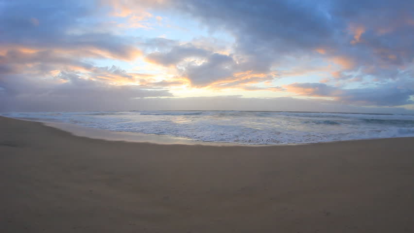 Looking out into Monterey bay, from the beach city of Marina, California at sunset