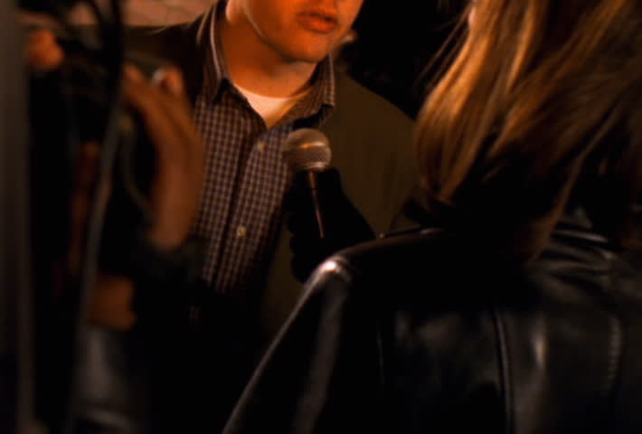 Shaky man on street interview