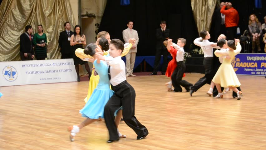 DONETSK, UKRAINE - MARCH 25: People compete in the Stanislav Shklyar's CUP, part of the X International Open DanceSport Competition, on March 25, 2012 in Donetsk, Ukraine.