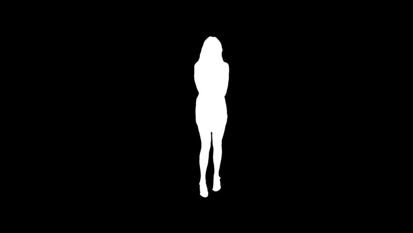 A woman dancing silhouette