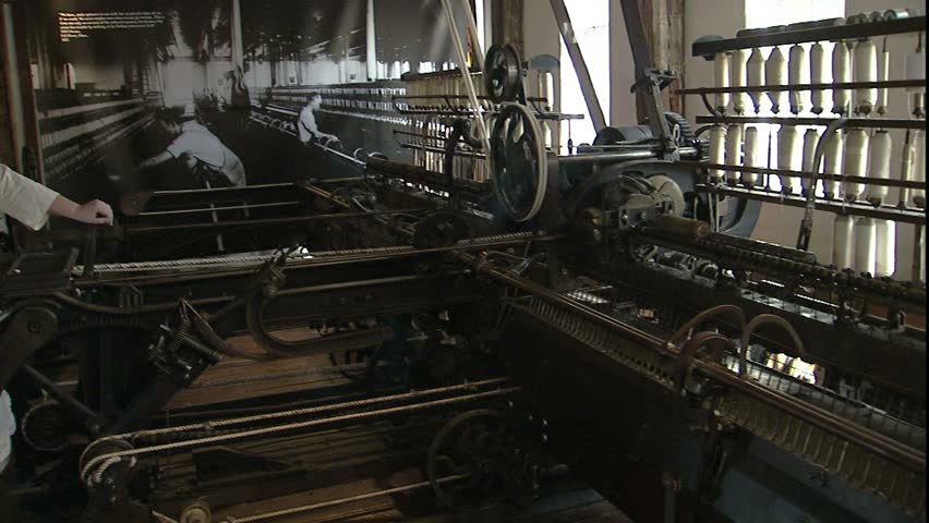 Belt drives at Slater's mill to run machinery, Pawtucket, RI