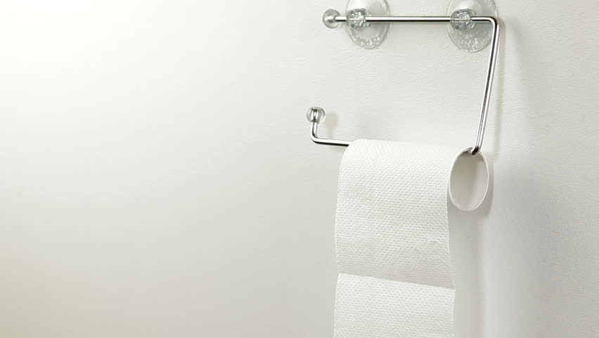 Taking Sheets Of Toilet Paper