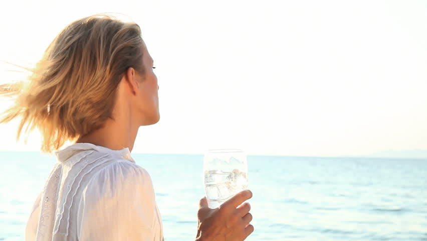 drinking fresh water outdoors