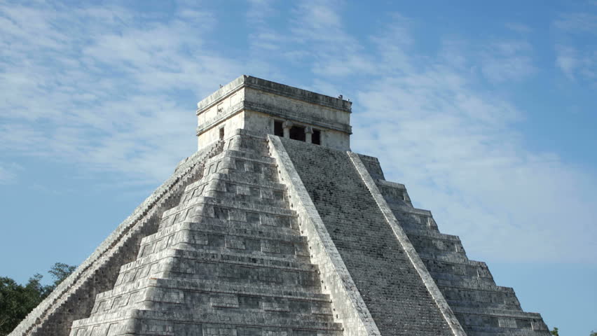 time-lapse of the mayan ruins at chichen itza, mexico. the mayans believe that transformative events will occur on 21 december 2012