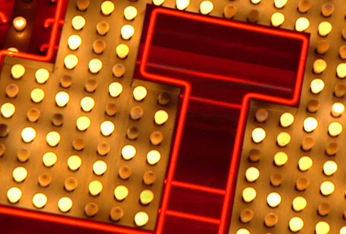LAS VEGAS - Circa 2002: Neon sign in Las Vegas at night that says Gamblig.