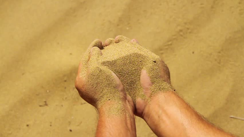 Sand in hands
