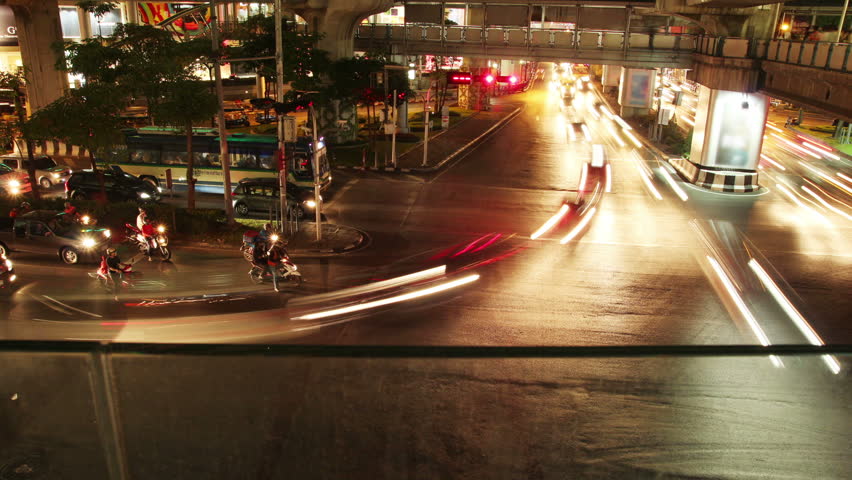 commuter traffic timelapse 
