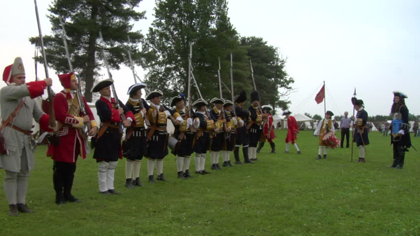 STAFFARDA, ITALY - CIRCA 2012: Reenactment of the battle fought during Nine Years' War in Piedmont-Savoy (northern Italy) on 18 August 1690. It was a victory for the French commander against the Duke of Savoy.