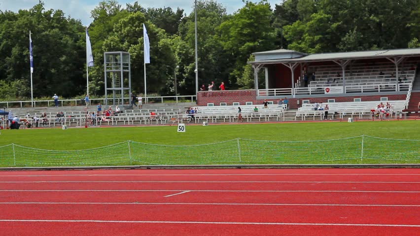 Slow motion of female sprinter short track competition