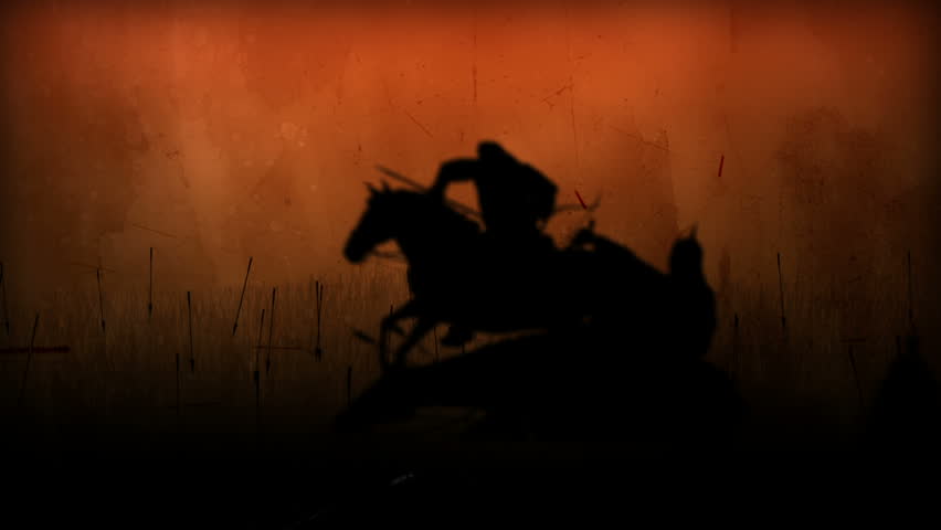 Computer Generated Battlefield W/4 battle scenes (silhouettes).../ Battlefield