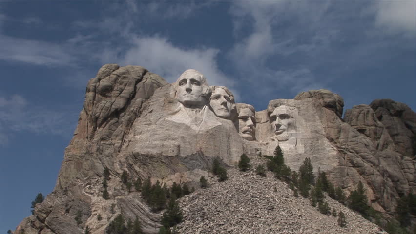 View of Mount Rushmore National Memorial in South Dakota United States
