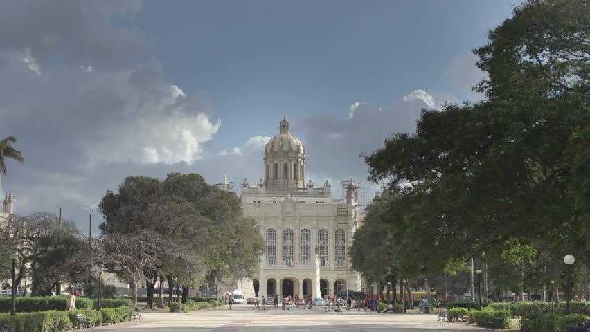 timelapse of the revolution museum, havana, cuba