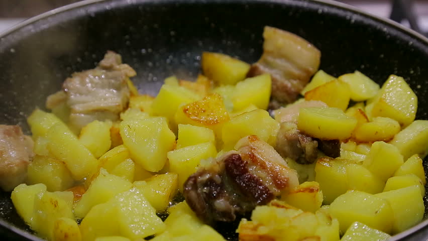 Cooking Potatoes In A Pan
