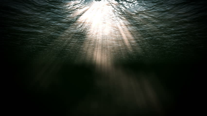 An underwater scene animated with fractal waves and light rays, a very popular downloaded clip 