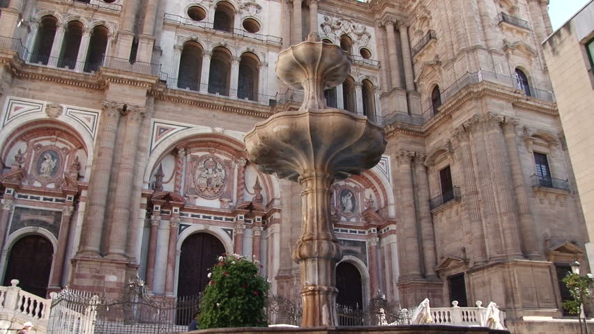 2010-November The Facade of Malaga Cathedral in Spain