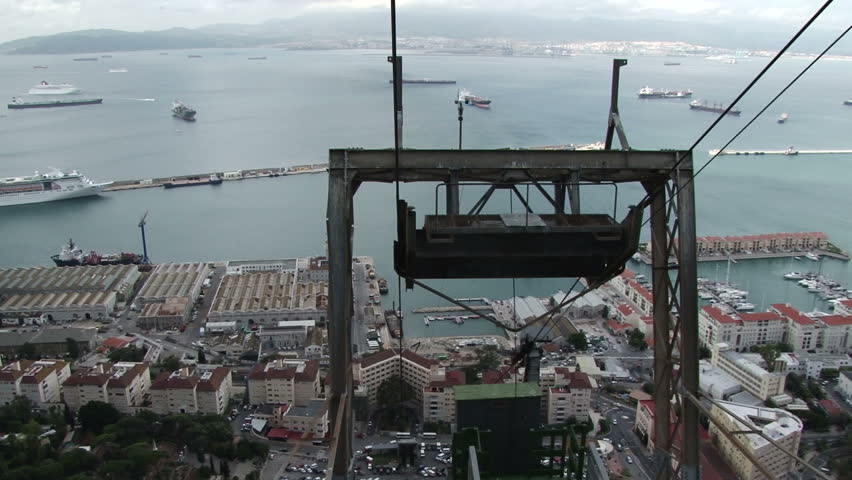 2010-November View from the top of the Rock of Gibraltar a British Colony at the entrance to the Mediterranean Sea