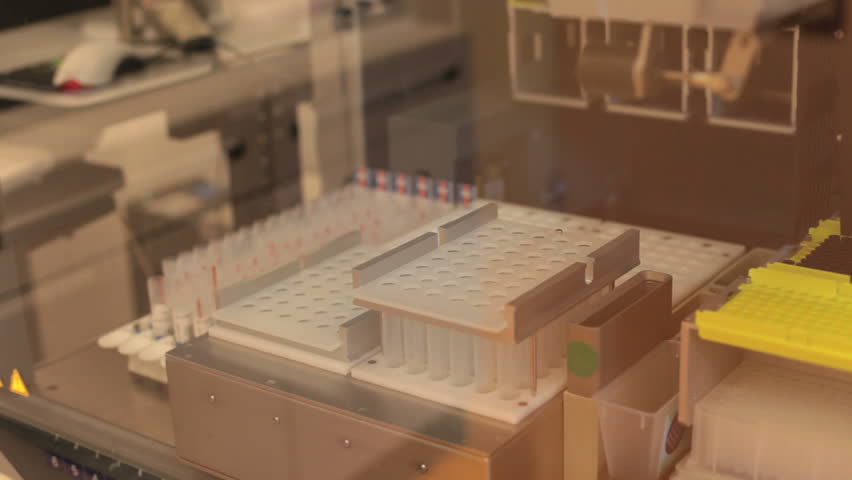 machine in pharmaceutical laboratory checks for diseases