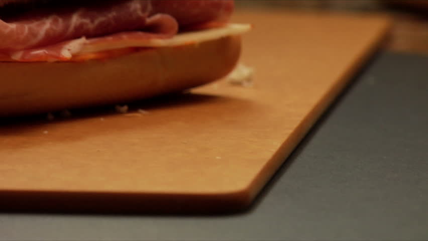 preparing panini sandwiches for grilling